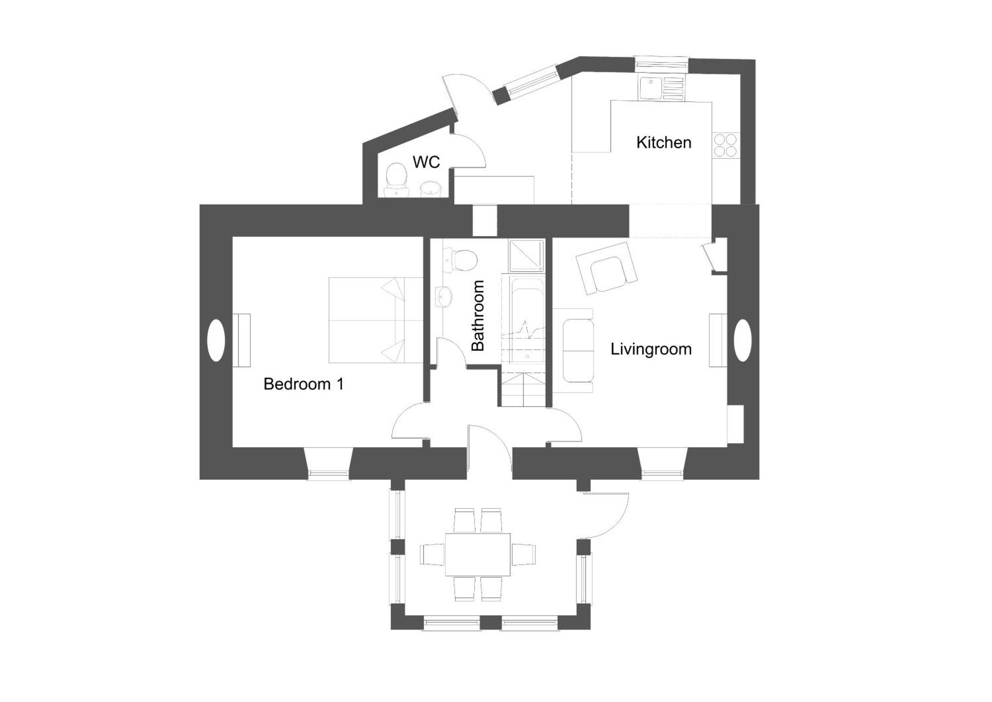 Mike'S 3-Bedroom Countryside Cottage 阿尔内斯 外观 照片